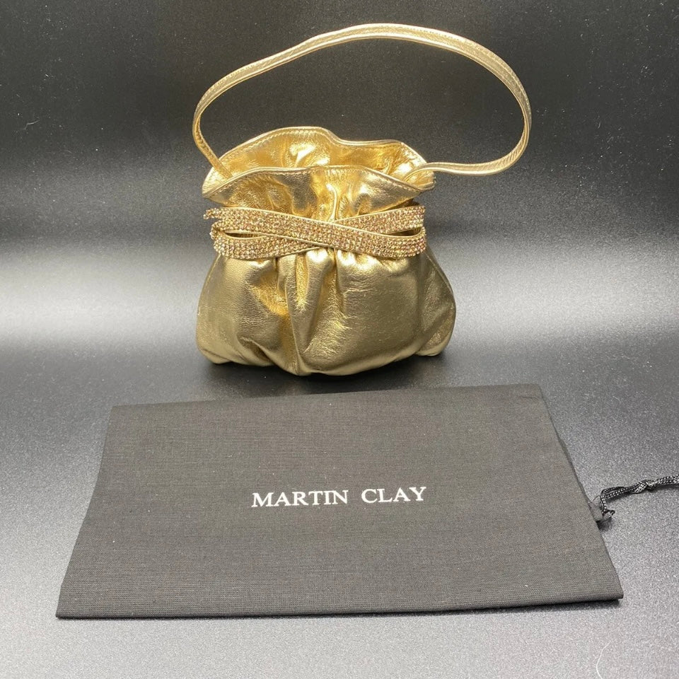 MARTIN CLAY Pochette pelle oro