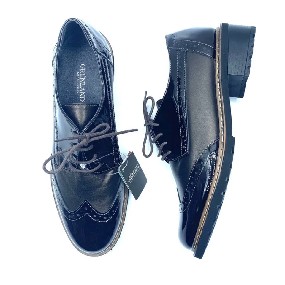 GRUNLAND CIZI SCARPE STRINGATE DONNA TESTA DI MORO