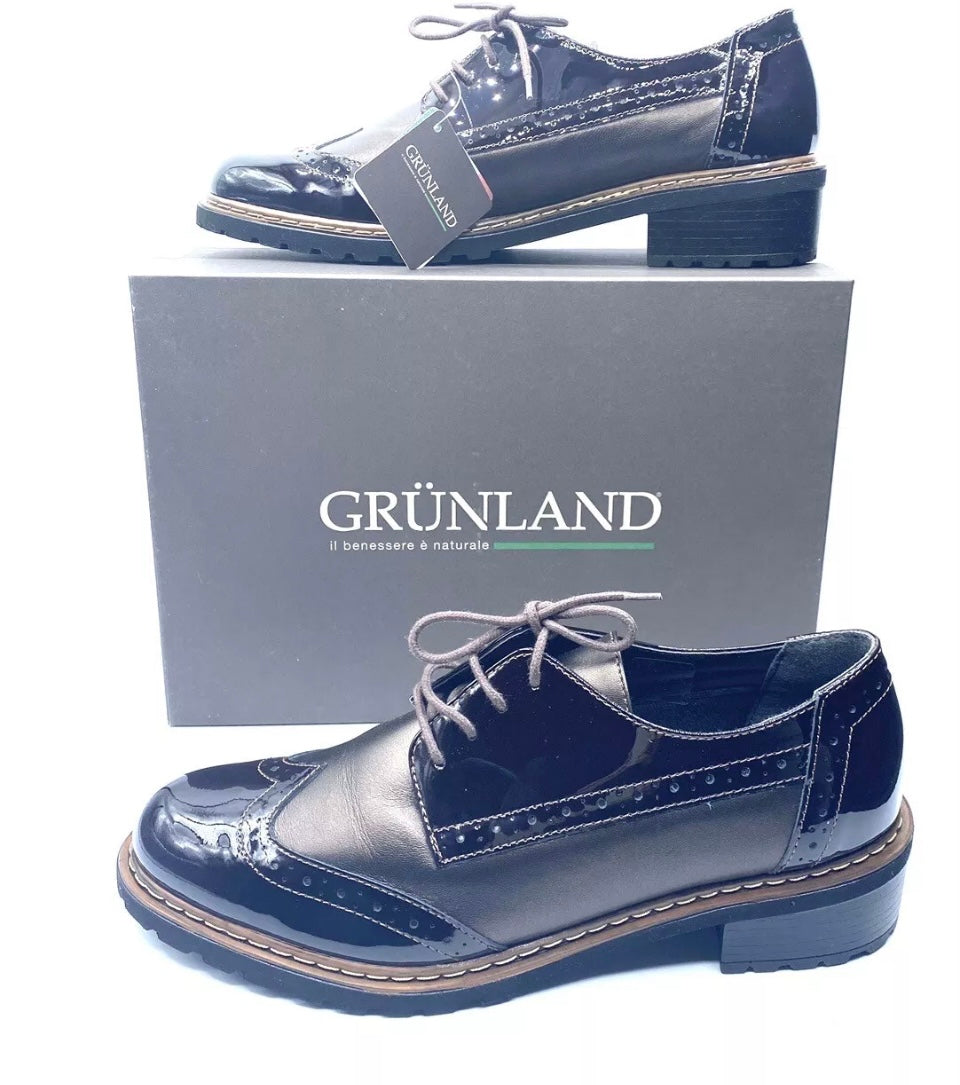 GRUNLAND CIZI SCARPE STRINGATE DONNA TESTA DI MORO