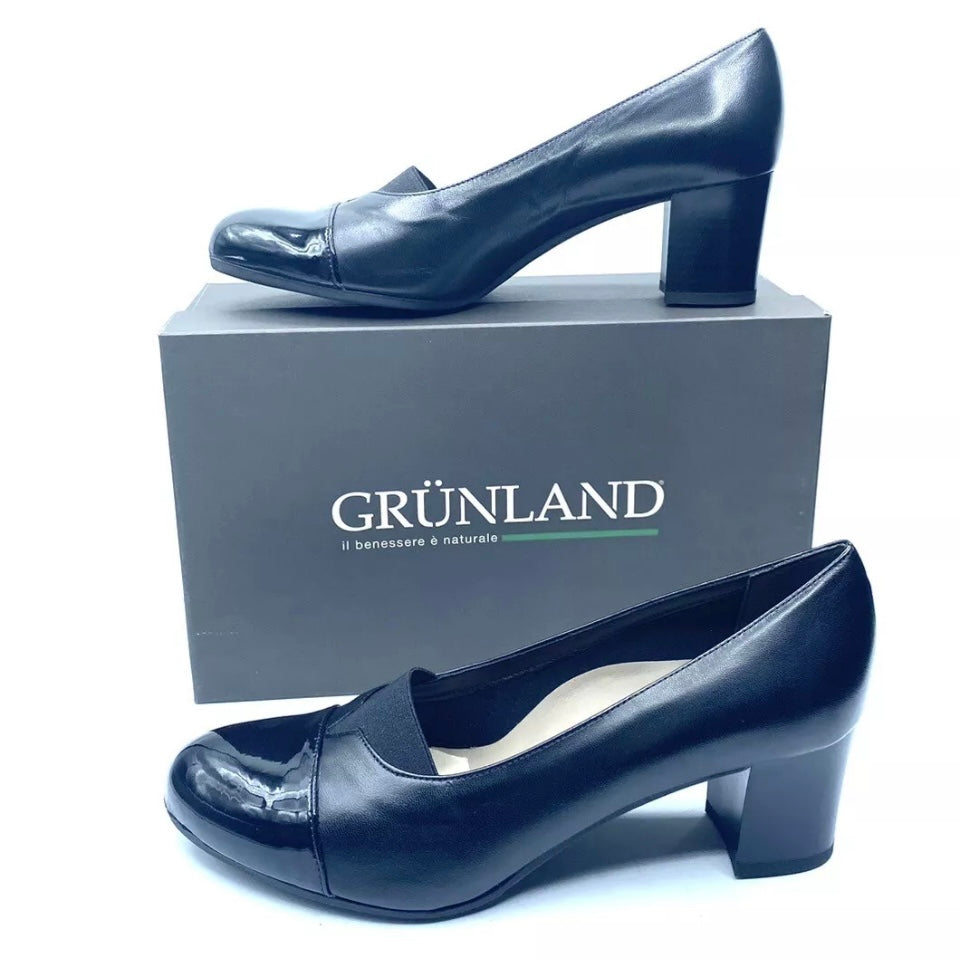 GRUNLAND DÉCOLLETÉ COMODE DA DONNA IN PELLE NERO