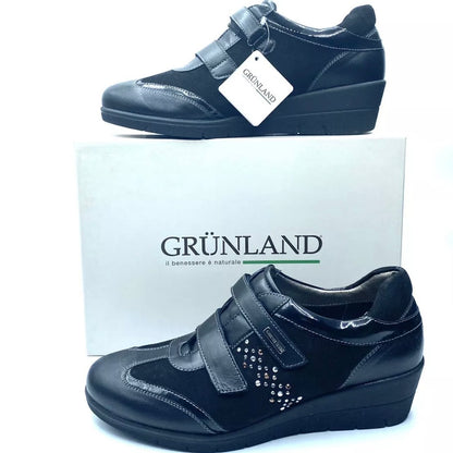 GRUNLAND SNEAKERS COMFORT IN PELLE E SCAMOSCIATO