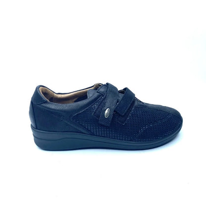 GRUNLAND SNEAKERS COMFORT IN PELLE E STAMPATA NERO