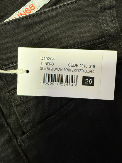SUN68  JEANS ELASTICIZZATI DONNA NERI