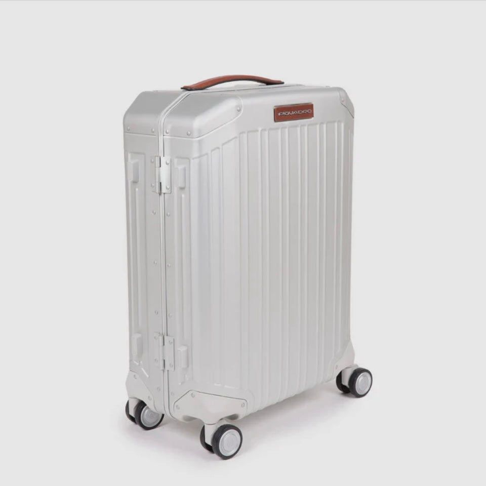 Piquadro Trolley Cabina Alu 4 Ruote 55 cm