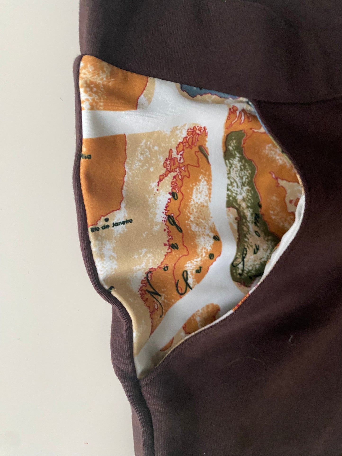 ALVIERO MARTINI 1^ CLASSE PANTALONCINI DONNA MARRONI CON BORDI FANTASIA
