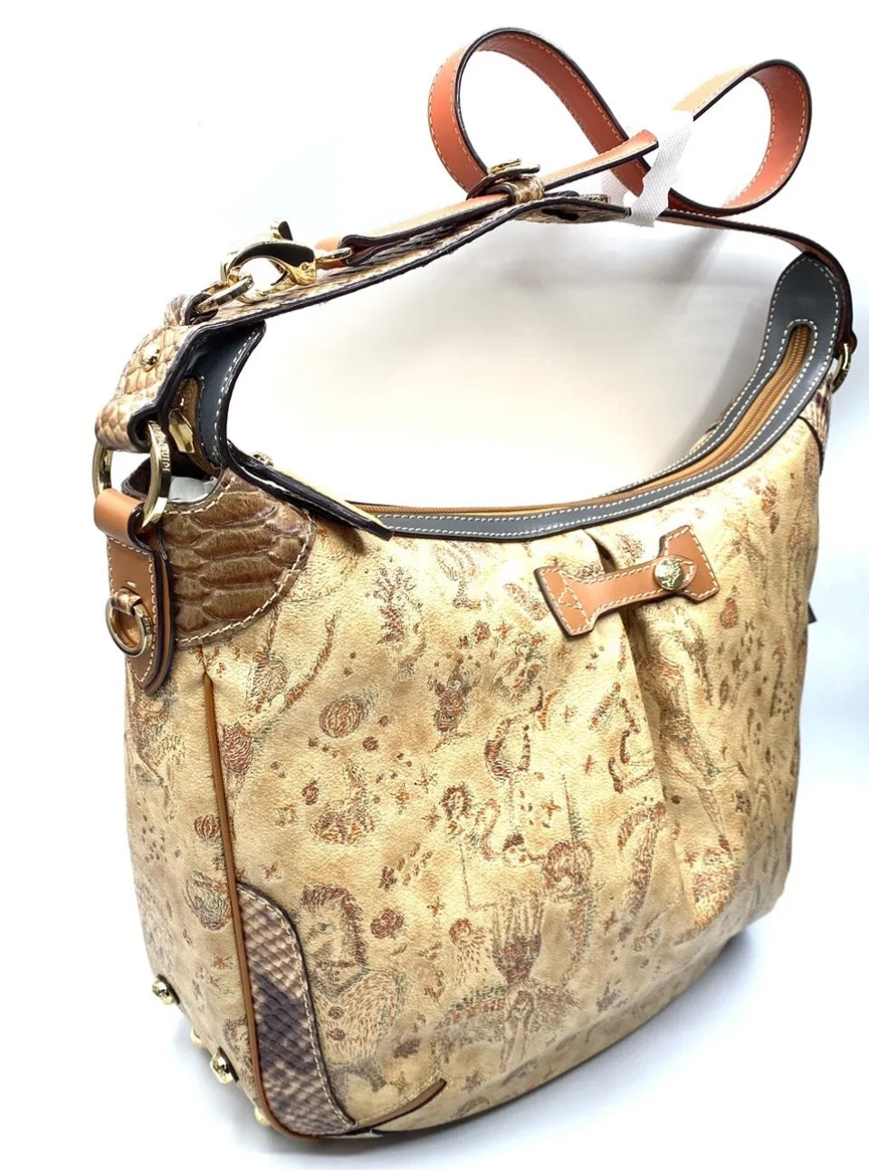 Piero Guidi Hobo Bag Magic Circus Deserto Dipinto