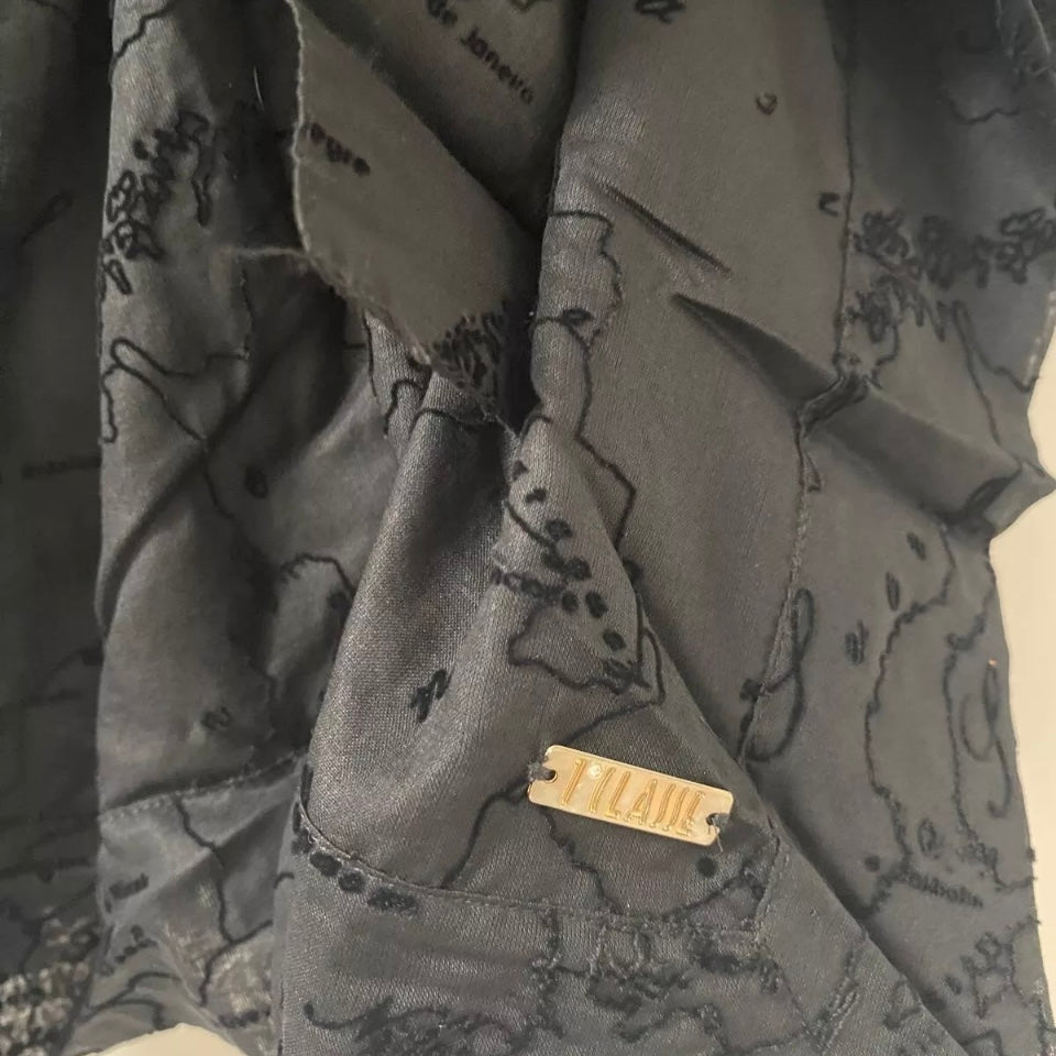 ALVIERO MARTINI 1^ CLASSE PONCHO MARE COPRICOSTUME DONNA NERO