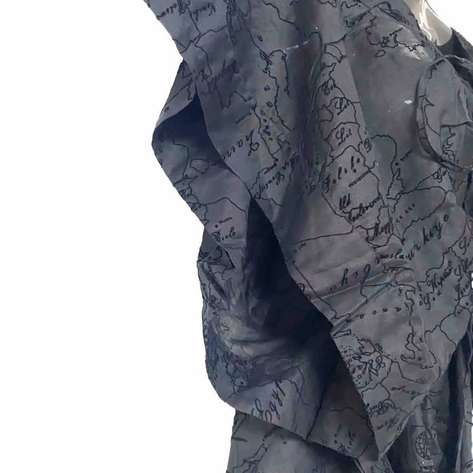 ALVIERO MARTINI 1^ CLASSE PONCHO MARE COPRICOSTUME DONNA NERO