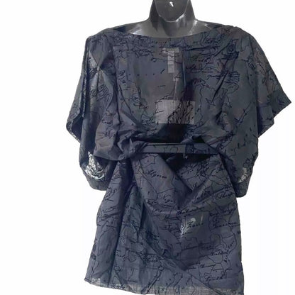 ALVIERO MARTINI 1^ CLASSE PONCHO MARE COPRICOSTUME DONNA NERO