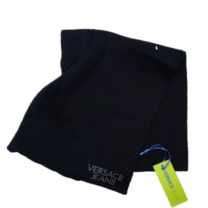 VERSACE JEANS SCIARPA MISTO LANA NERO