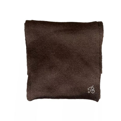 BLUMARINE SCIARPA MARRONE MISTO LANA E ANGORA DONNA