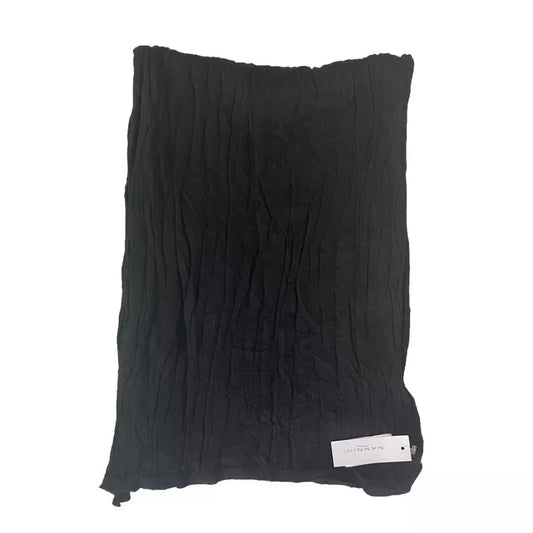 NANNINI SCIARPA MISTO LANA NERA DONNA