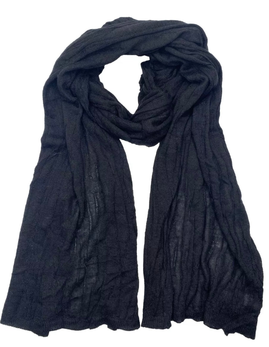 NANNINI SCIARPA MISTO LANA NERA DONNA