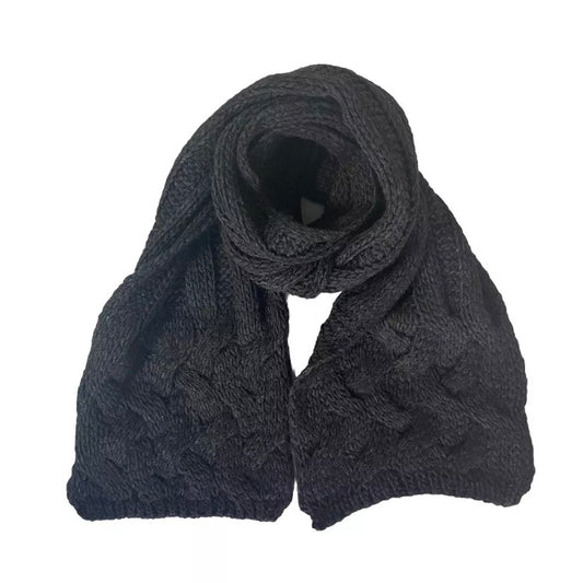 NANNINI SCIARPA MISTO LANA NERA DONNA