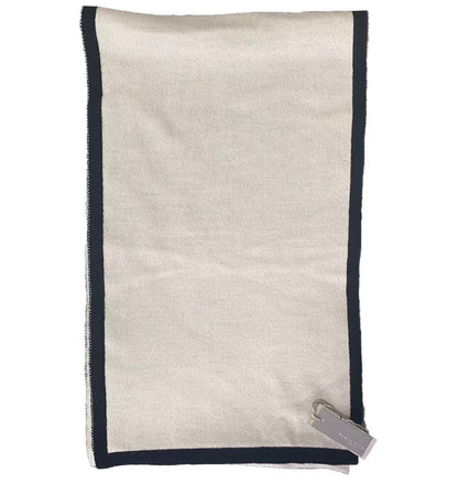 NANNINI SCIARPA MISTO LANA BIANCO/NERA REVERSIBILE UNISEX