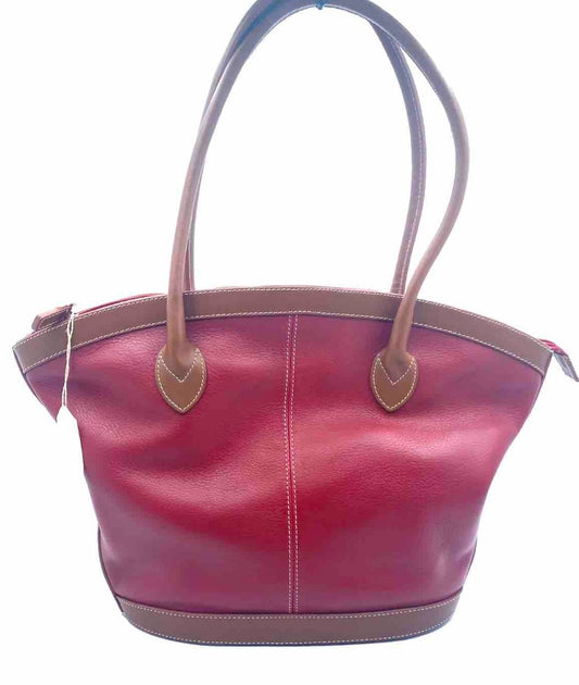 DELL’GA BORSA ROSSA PELLE