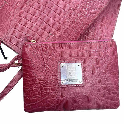 Minelli Renato Borsa Luggage Rosa In Pelle Stampa Cocco