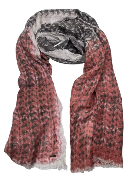 DONDUP SCIARPA MISTO LANA GRIGIO ROSA DONNA