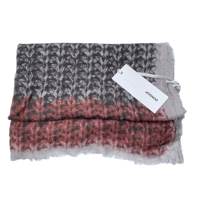 DONDUP SCIARPA MISTO LANA GRIGIO ROSA DONNA