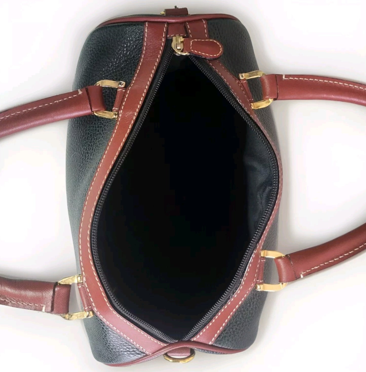 DELL’GA BORSA BAULETTO VERDE SCURO PELLE