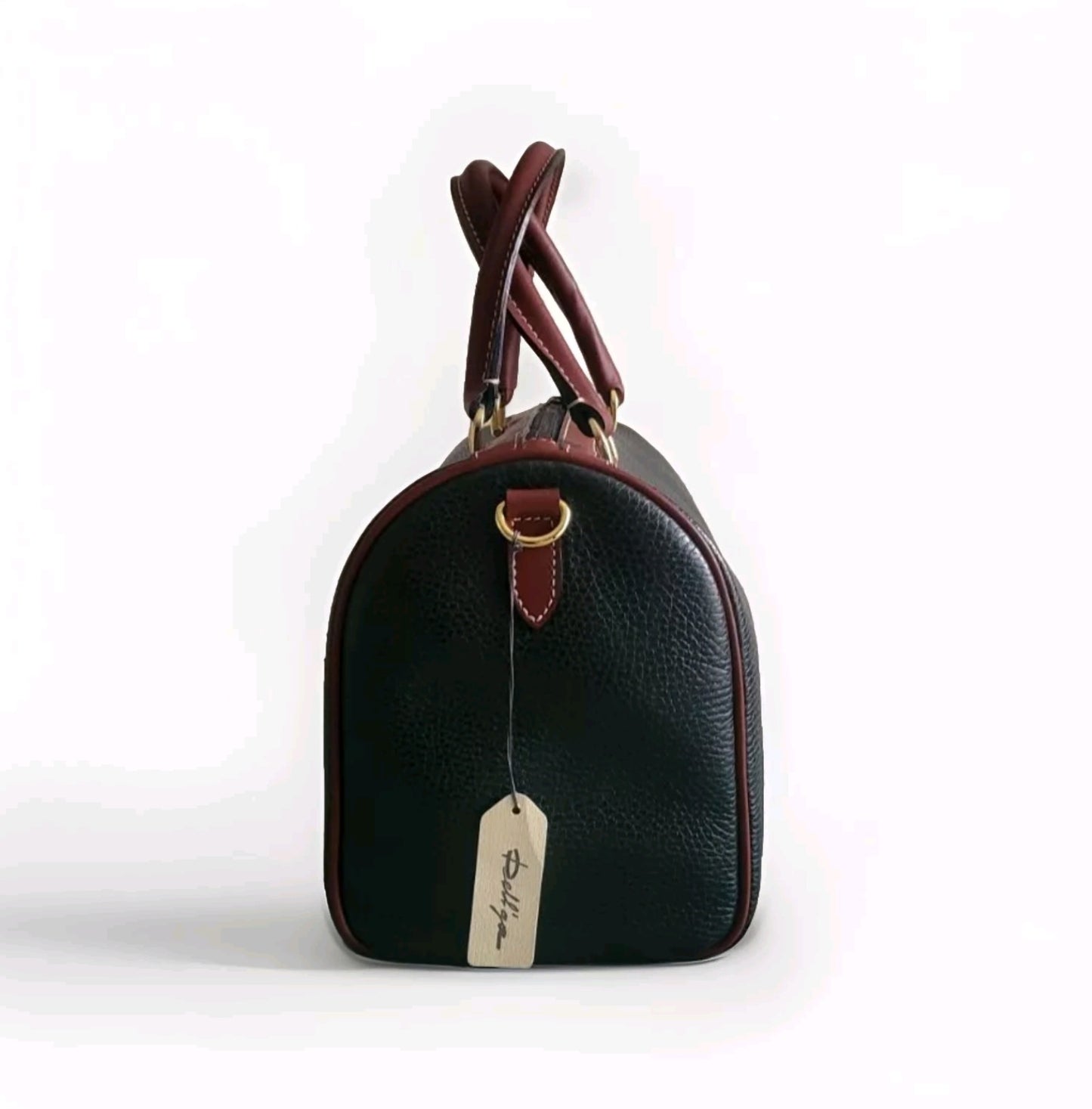DELL’GA BORSA BAULETTO VERDE SCURO PELLE