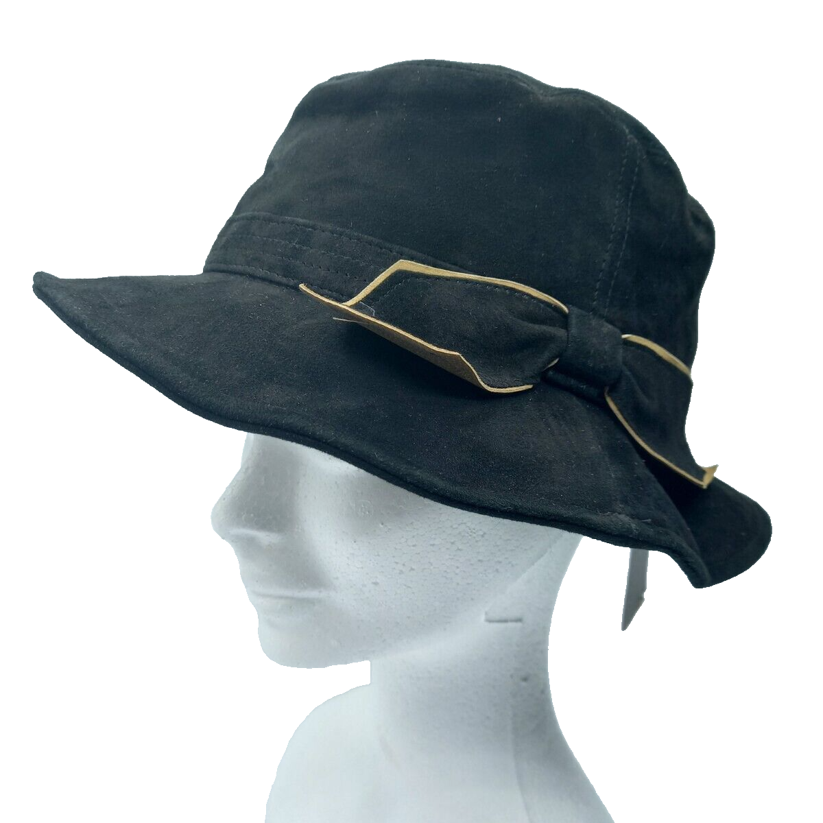 Alberta Ferretti Cappello in Pelle Scamosciata Nero Donna