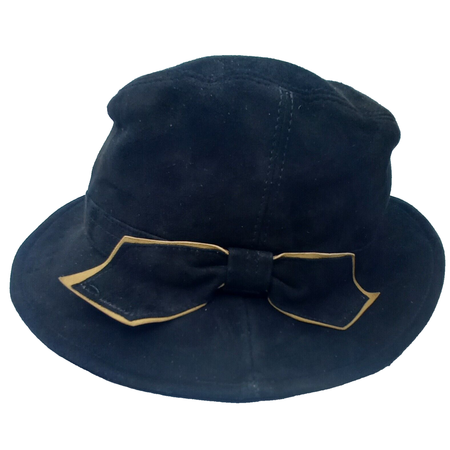 Alberta Ferretti Cappello in Pelle Scamosciata Nero Donna