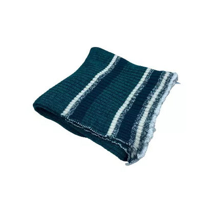 DONDUP SCIARPA MISTO LANA RIGHE VERDE UNISEX